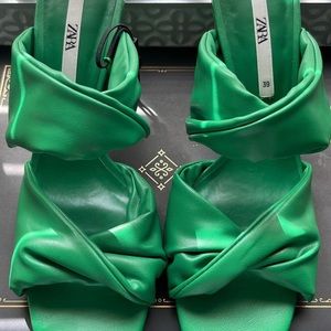 Brand new Zara Green Sandal